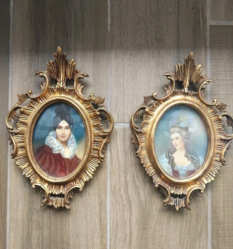 Coppia dipinti epoca - coppia, d'epoca